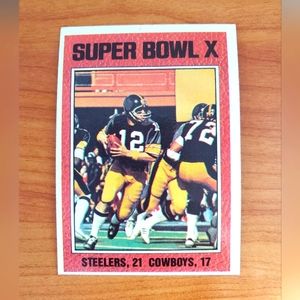Vintage 1976 Topps Card Super Bowl X